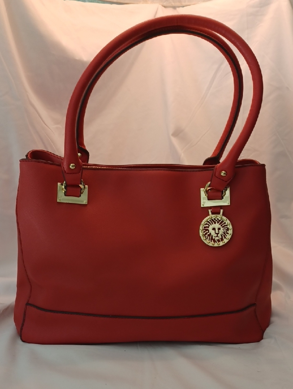 Anne Klein Triple Compartment Tote In Deep Rose